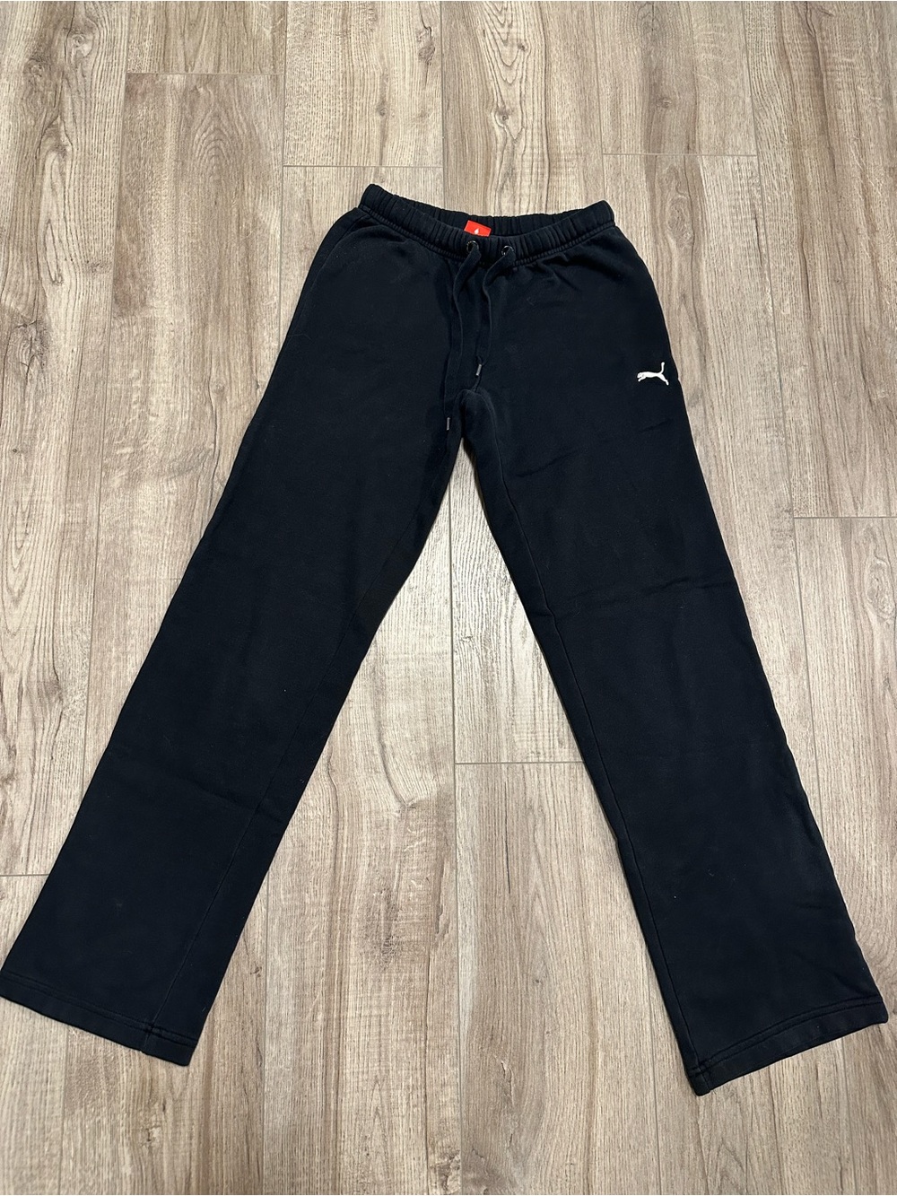 Puma Black Sweatpants with White Puma Logo